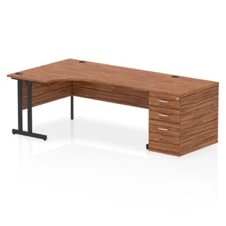 Impulse Cantilever Crescent Desk Workstation