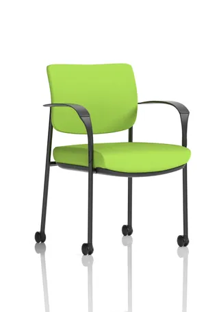 EE - Brunswick Deluxe Medium Back Visitor Office Chair with Arms with Castors