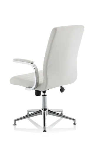 Ezra Medium Back Leather Executive Office Chair with Arms
