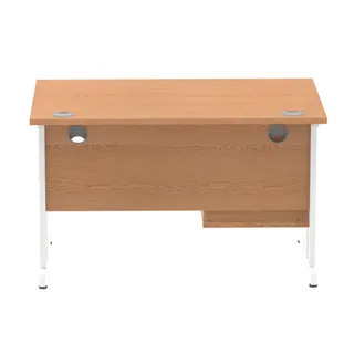 Impulse Cantilever Straight Desk With Single Fixed Pedestal