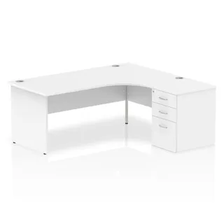 EE - Impulse Panel End Crescent Desk Workstation